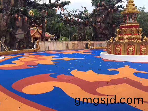 EPDM綵色顆粒毬場施工具有許多優點